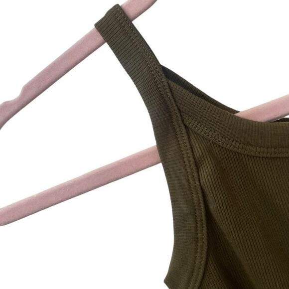 Reformation Olive Green Ribbed Tank Top - Picture 4 of 6